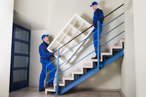 Professional team handling furniture removal
