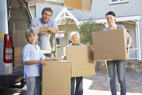 Customer preparing for furniture pick-up