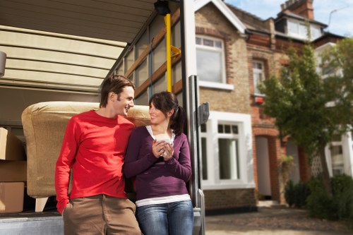 Professional movers assisting with residential moving services